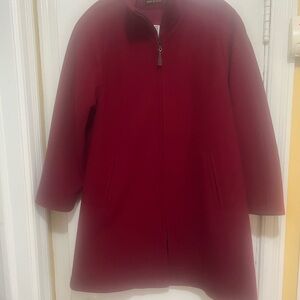 Jones New York Burgundy Women's Trench Coat